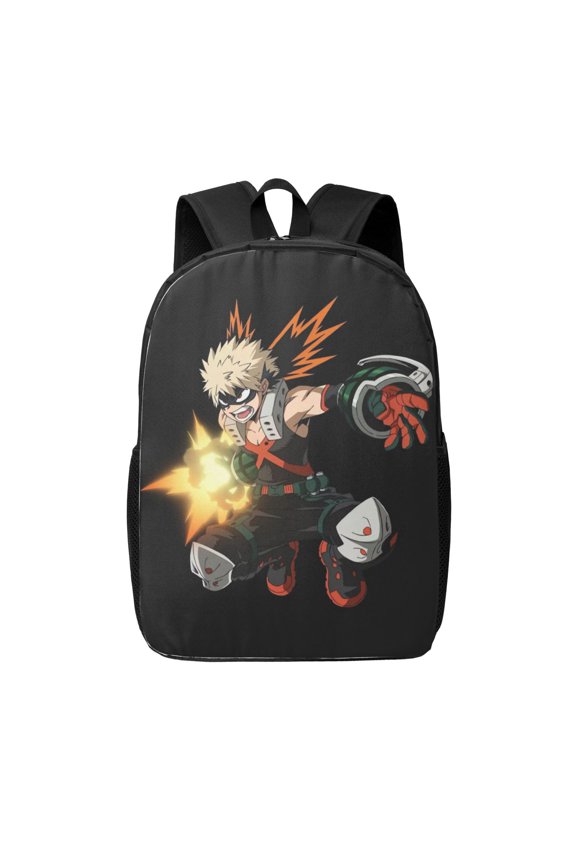 My Hero Academia Bakugo Katsuki Backpack 17 Inch Large Capacity Casual Bag Lightweight Daypack Laptop Bag Travel Hiking Camping