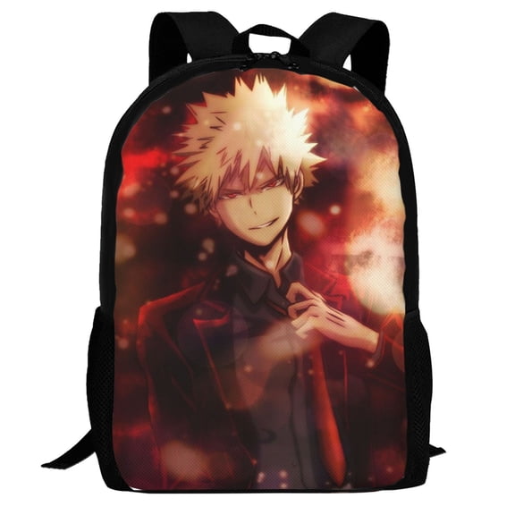 My Hero Academia Bakugo Katsuki Backpack,Multi-Function Travel Backpack Laptop Backpack Lightweight Casual Daypack Bookbag 16.5 In