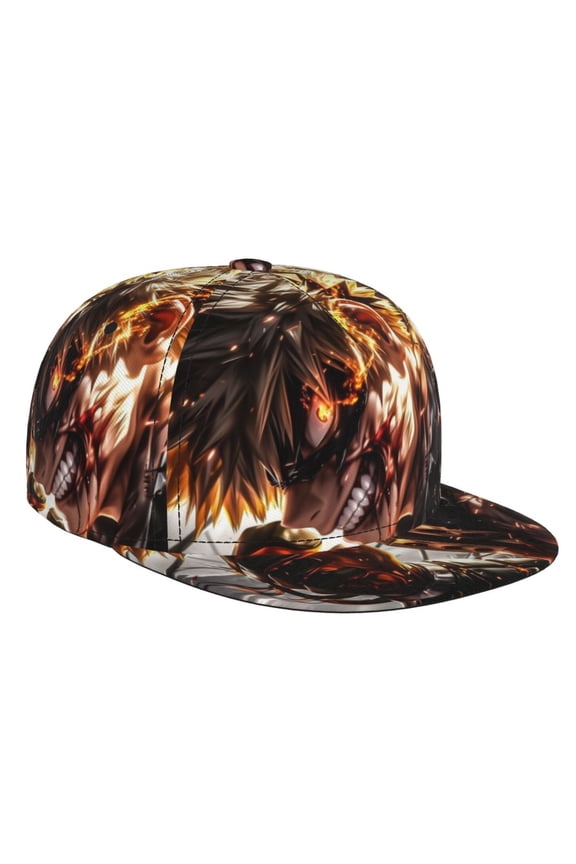 My Hero Academia Bakugo Katsuki Baseball Cap For Men, Women & Kids, Classic Flat Brim Hat Hip Hop Trucker Hat Adjustable Snapback Hat