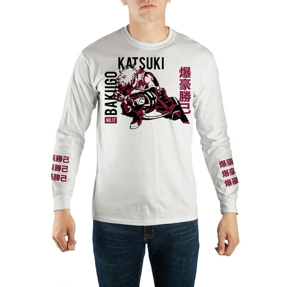 My Hero Academia Bakugo Katsuki Mens Long Sleeve T-shirt -Small