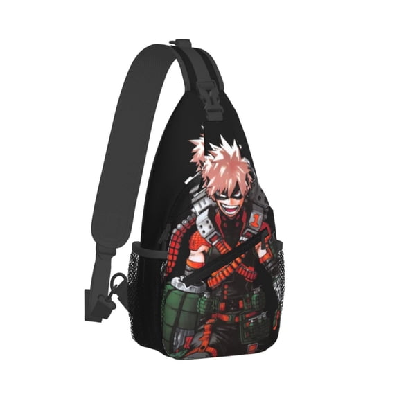 My Hero Academia Bakugo Katsuki Sling Bag Crossbody Sling Backpack Chest Bag Daypack Purses Shoulder Bag For Women Men Travel Hiking