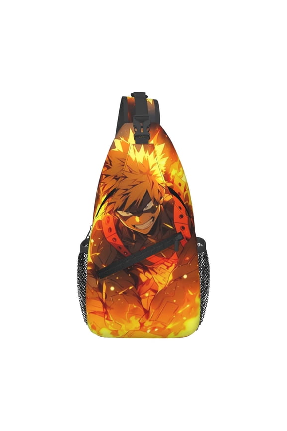 My Hero Academia Bakugo Katsuki Sling Bag Crossbody Sling Backpack Chest Bag Daypack Purses Shoulder Bag For Women Men Travel Hiking