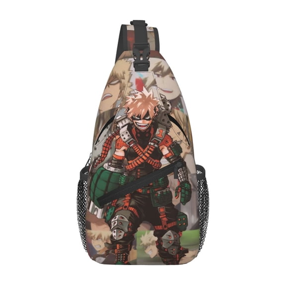 My Hero Academia Bakugo Katsuki Sling Bag Crossbody Sling Backpack Chest Bag Daypack Purses Shoulder Bag For Women Men Travel Hiking