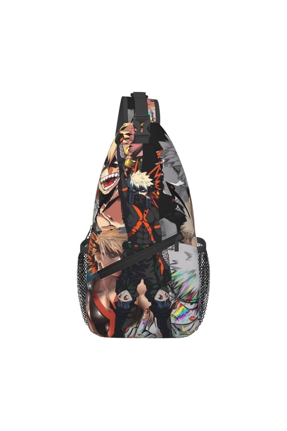 My Hero Academia Bakugo Katsuki Sling Bag Crossbody Sling Backpack Chest Bag Daypack Purses Shoulder Bag For Women Men Travel Hiking
