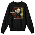 thumbnail image 1 of My Hero Academia Bakugo Logo Crew Neck Long Sleeve Black Adult Sweatshirt-XL, 1 of 3