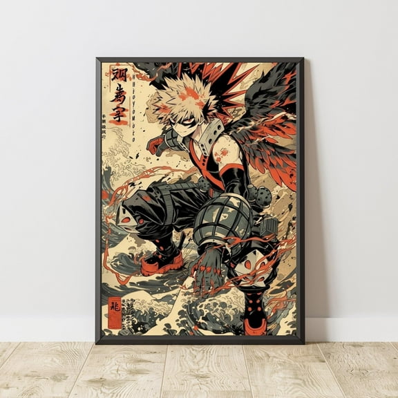 My Hero Academia | Bakugo Vintage | Anime | Manga | Japanese Manga Wall Art | Japanese Room Decor | Anime Gift