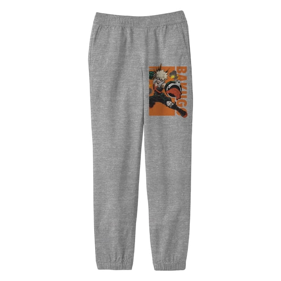 My Hero Academia Bakugo Youth Athletic Heather Drawstring Sweats-Small