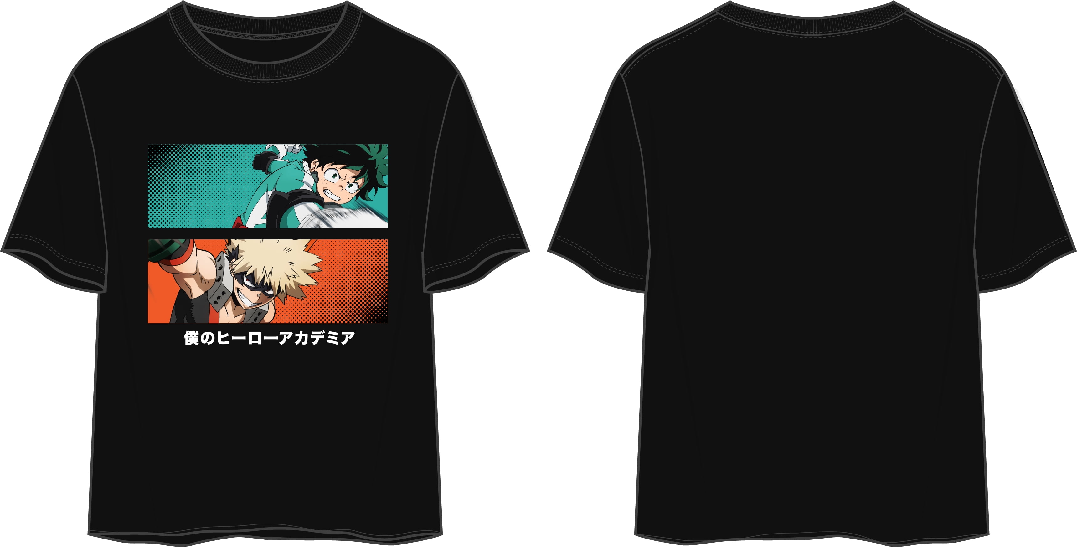 My Hero Academia Bakugo and Deku Women's Black Crop Top Graphic