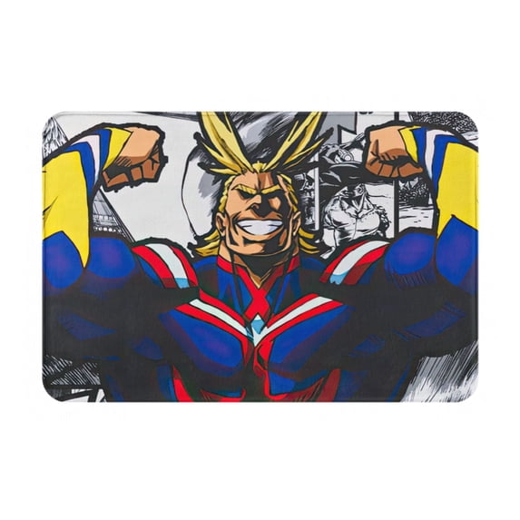 My Hero Academia Bathroom Rugs, Anime Welcome Door Mat, Non Slip Mat, Front Door Mat For Bedroom Living Room, Super Absorbent Flannel Rugs, Home Decor, 16*24 Inch