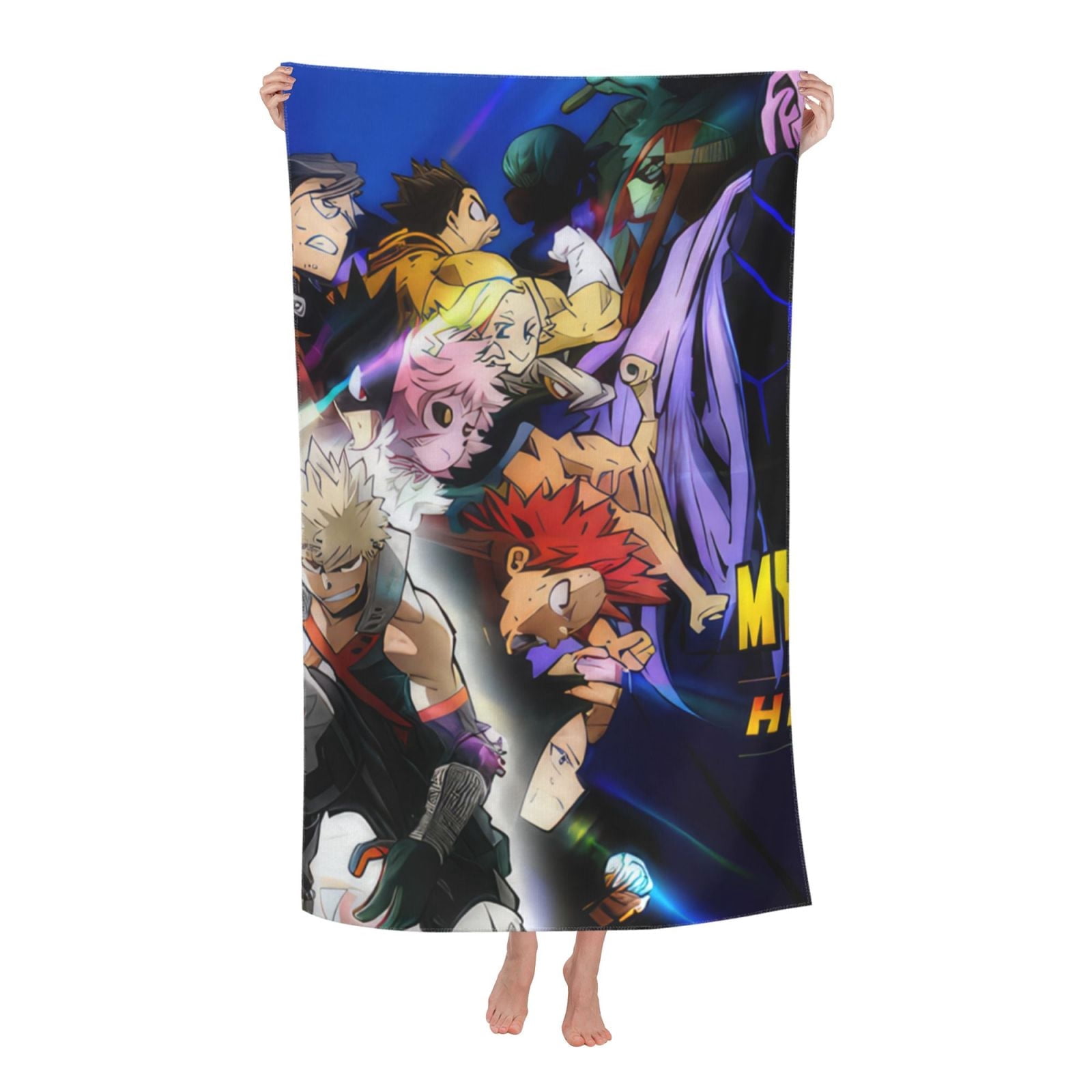Telo Da Spiaggia My Hero Academia In Microfibra 140x70 Cm - Asciugamano Anime Ad Asciugatura Rapida, Morbido E Assorbente, Per Spiaggia, Piscina, Bagno, Viaggio
