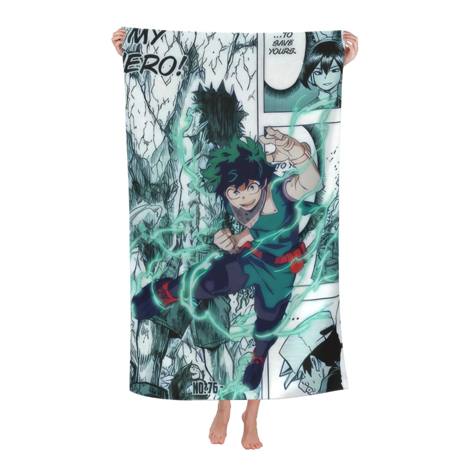 Telo Da Spiaggia My Hero Academia In Microfibra 140x70 Cm - Asciugamano Anime Ad Asciugatura Rapida, Morbido E Assorbente, Per Spiaggia, Piscina, Bagno, Viaggio