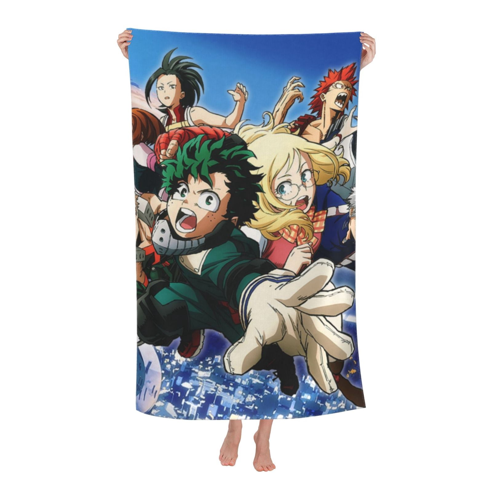 Telo Da Spiaggia My Hero Academia In Microfibra 140x70 Cm - Asciugamano Anime Ad Asciugatura Rapida, Morbido E Assorbente, Per Spiaggia, Piscina, Bagno, Viaggio