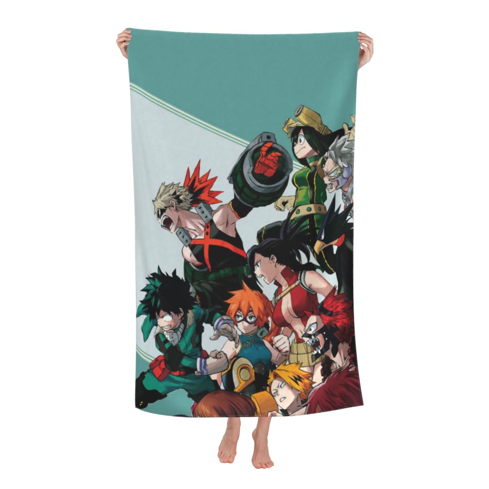 Telo Da Spiaggia My Hero Academia In Microfibra 140x70 Cm - Asciugamano Anime Ad Asciugatura Rapida, Morbido E Assorbente, Per Spiaggia, Piscina, Bagno, Viaggio