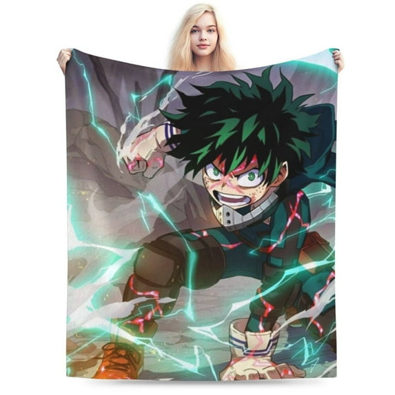 My Hero Academia Bed Blanket Air Conditioner Quilt Ultra Soft Flannel Blanket All Season Fuzzy Blanket Reversible Fluffy Plush Blanket 80"X60"