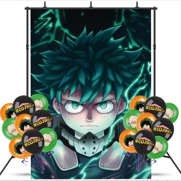 My Hero Academia Birthday Balloons Party Supplies Banner Backdrop Background Taspestry Poster Wall Decor