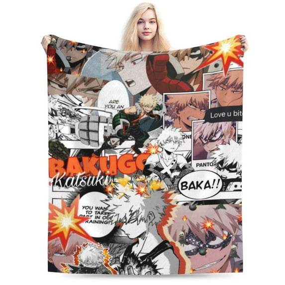 My Hero Academia Blanket, Anime Throw Blanket For Couch Sofa Bed, Soft Cozy Lightweight Warm Flannel Blanket, Home Decor, Anime Gifts For Boys Girls Kids Teens, 40"X30"