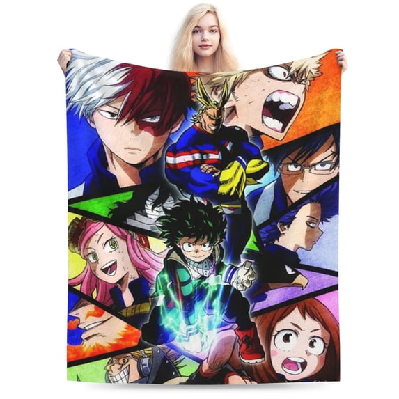 My Hero Academia Blanket, Anime Throw Blanket For Couch Sofa Bed, Soft Cozy Lightweight Warm Flannel Blanket, Home Decor, Anime Gifts For Boys Girls Kids Teens, 40"X30"