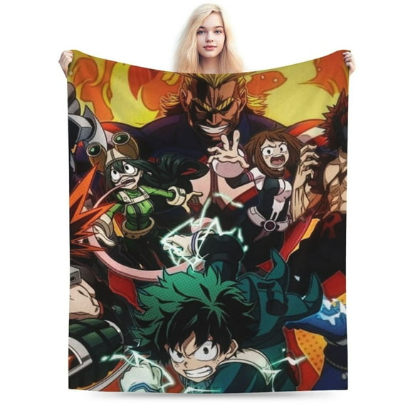 My Hero Academia Blanket, Anime Throw Blanket For Couch Sofa Bed, Soft Cozy Lightweight Warm Flannel Blanket, Home Decor, Anime Gifts For Boys Girls Kids Teens, 50"X40"
