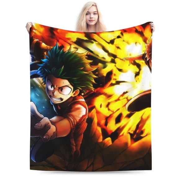 My Hero Academia Blanket, Anime Throw Blanket For Couch Sofa Bed, Soft Cozy Lightweight Warm Flannel Blanket, Home Decor, Anime Gifts For Boys Girls Kids Teens, 50"X40"