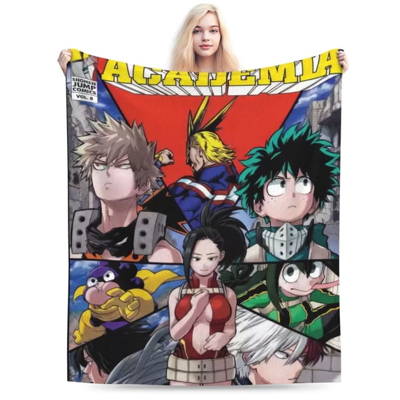 My Hero Academia Blanket, Anime Throw Blanket For Couch Sofa Bed, Soft Cozy Lightweight Warm Flannel Blanket, Home Decor, Anime Gifts For Boys Girls Kids Teens, 80"X60"