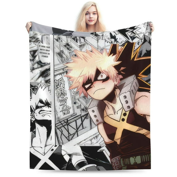 My Hero Academia Blanket, Anime Throw Blanket For Couch Sofa Bed, Soft Cozy Lightweight Warm Flannel Blanket, Home Decor, Anime Gifts For Boys Girls Kids Teens, 80"X60"