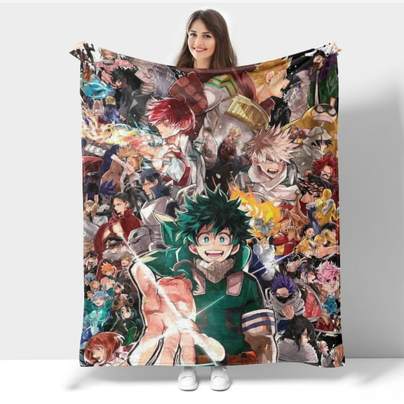 My Hero Academia Blanket Super Soft Flannel Lightweight Plush Cozy Throws Blankets 50IN*40IN
