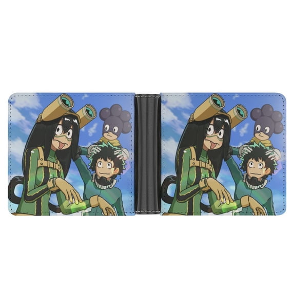 My Hero Academia Boku PU Leather Bifold Wallet Money Organizers Gift With Card Slots For Men And Women