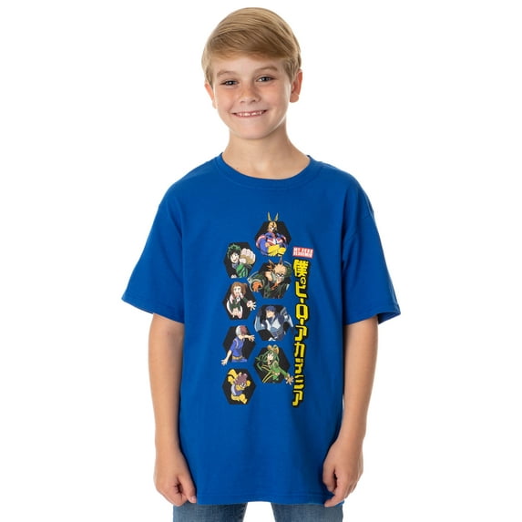 My Hero Academia Boys' All Might And Students Kids Graphic Anime T-Shirt