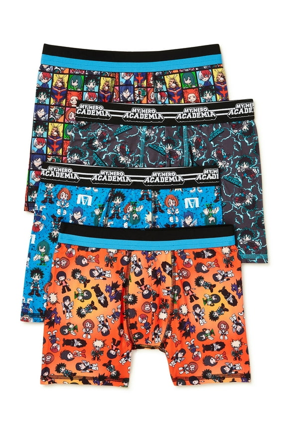 Boys' Boxer Briefs, 4-Pack, Sizes 4-10