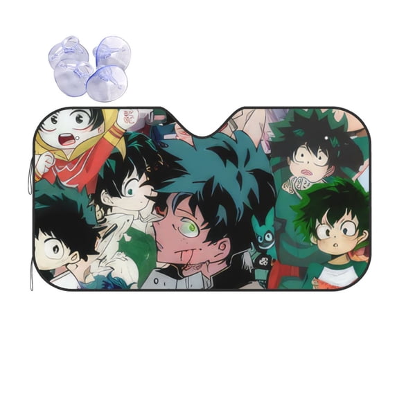 My Hero Academia Car Windshield Sun Shade, Front Window Sun Shades, Visor Shield Cover For Car Suv Truck, Visor Protector Blocks Uv Rays, Keep Your Vehicle Cool, Medium, 55*29.9 Inch
