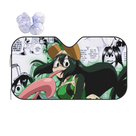 My Hero Academia Car Windshield Sun Shade, Front Window Sun Shades, Visor Shield Cover For Car Suv Truck, Visor Protector Blocks Uv Rays, Keep Your Vehicle Cool, Medium, 55*29.9 Inch