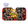 thumbnail image 1 of My Hero Academia Car Windshield Sun Shade, Front Window Sun Shades, Visor Shield Cover For Car Suv Truck, Visor Protector Blocks Uv Rays, Keep Your Vehicle Cool, Medium, 55*29.9 Inch, 1 of 8