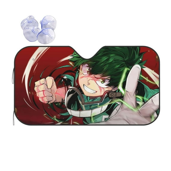 My Hero Academia Car Windshield Sun Shade, Front Window Sun Shades, Visor Shield Cover For Car Suv Truck, Visor Protector Blocks Uv Rays, Keep Your Vehicle Cool, Small, 51*27.5 Inch