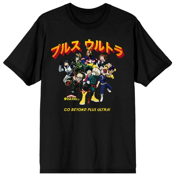 My Hero Academia Characters Black Tee - L
