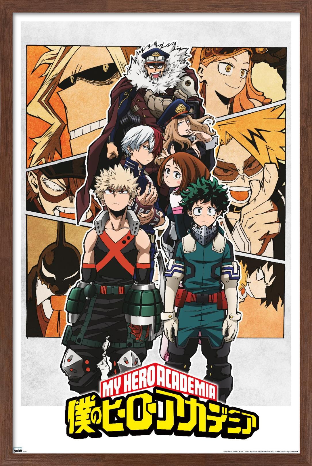My Hero Academia - Characters Wall Poster, 14.725" x 22.375", Framed