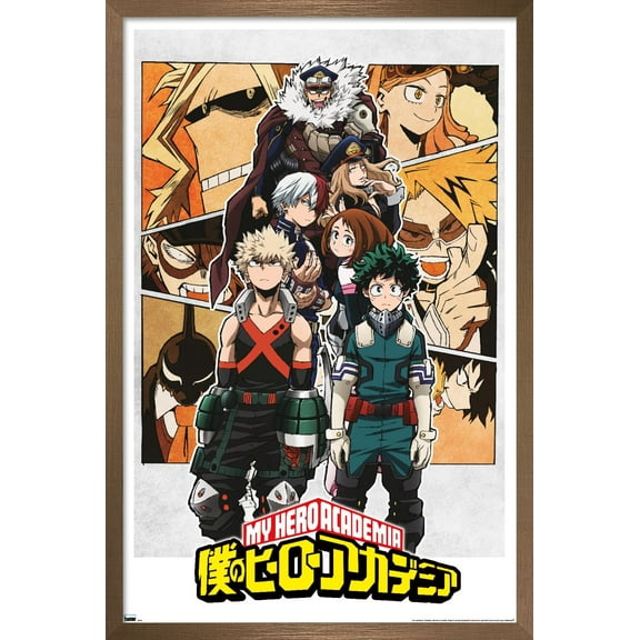 My Hero Academia - Characters Wall Poster, 14.725" x 22.375", Framed