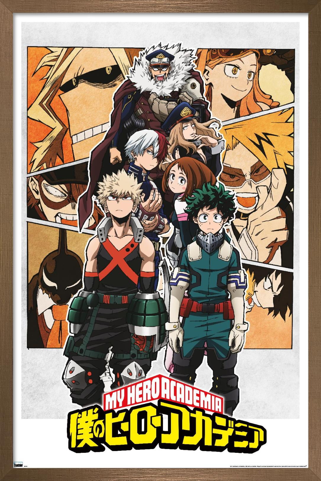 My Hero Academia - Characters Wall Poster, 14.725 x 22.375, Framed 