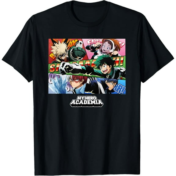My Hero Academia Class 1-A Group Anime T-Shirt Cotton Adult Short Sleeve T-Shirt