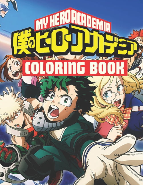 Anime Lined Coloring Book Manga My Hero Academia · Creative Fabrica