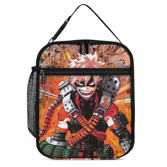 My Hero Academia Cute Lunch Bag Insulated Portable Lunch Box Cooler Bag Reusable Totes Handbag