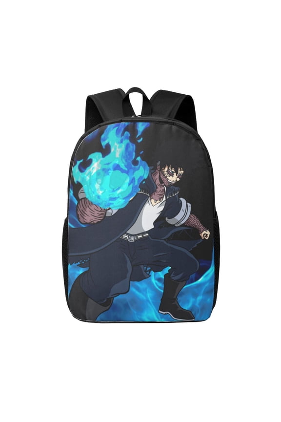 My Hero Academia Dabi Backpack 17 Inch Large Capacity Casual School Bag Lightweight Daypack Laptop Bag Travel Hiking Camping