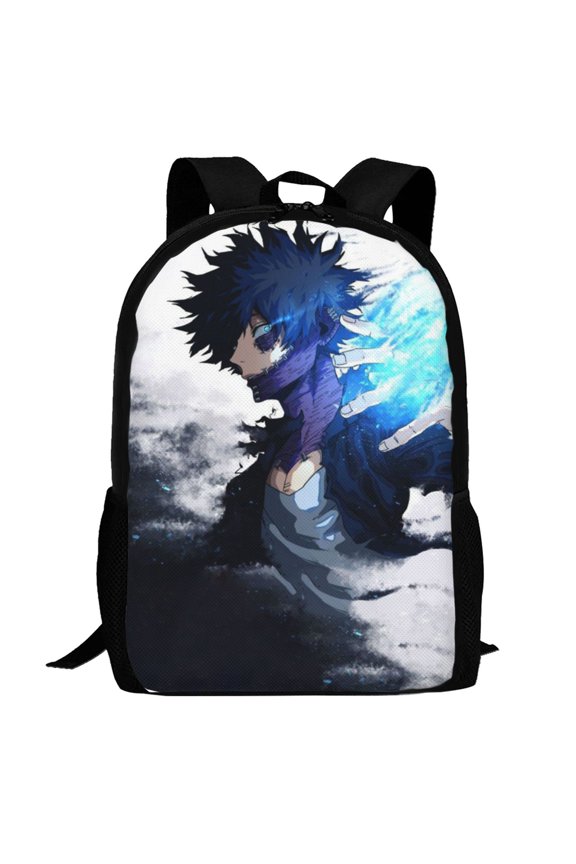 My Hero Academia Dabi Backpack,Multi-Function Travel Backpack Laptop Backpack Lightweight Casual Daypack Bookbag 16.5 In