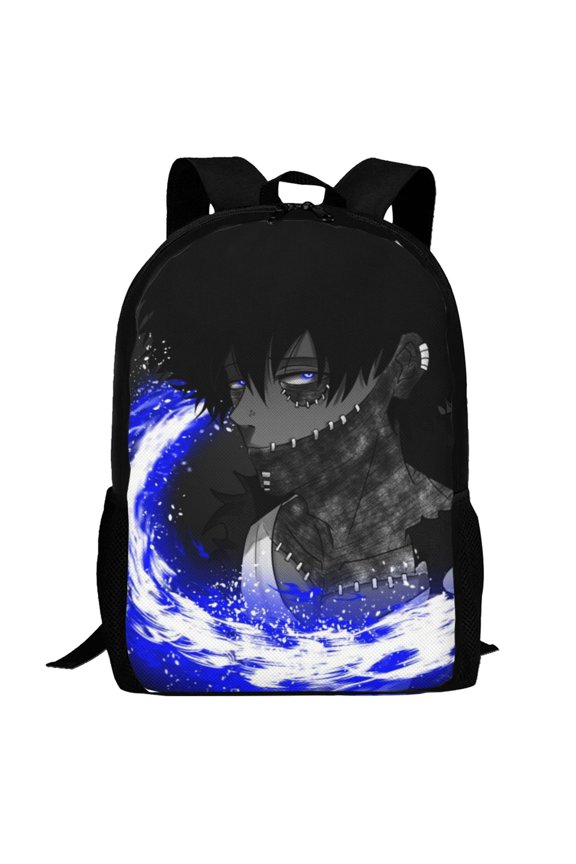 My Hero Academia Dabi Backpack,Multi-Function Travel Backpack Laptop Backpack Lightweight Casual Daypack Bookbag 16.5 In