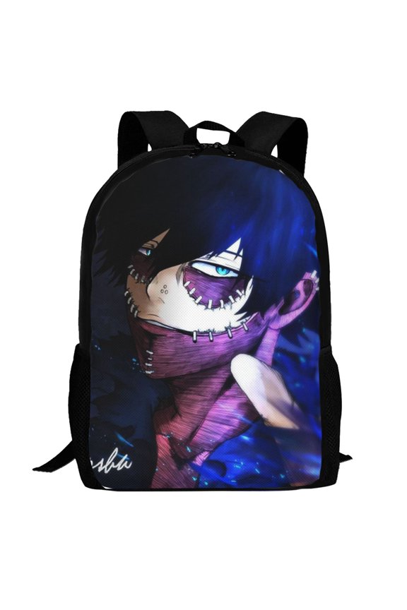 My Hero Academia Dabi Backpack,Multi-Function Travel Backpack Laptop Backpack Lightweight Casual Daypack Bookbag 16.5 In