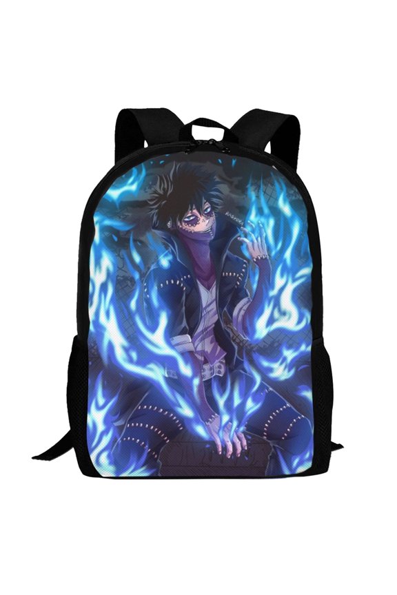 My Hero Academia Dabi Backpack,Multi-Function Travel Backpack Laptop Backpack Lightweight Casual Daypack Bookbag 16.5 In