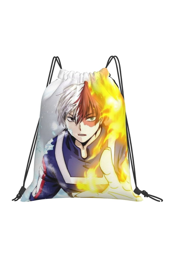 My Hero Academia Dabi Drawstring Backpack Sport Gym Bag For Yoga Swimming Gymsack Sport Strap Pack Bag