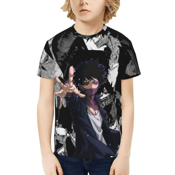 My Hero Academia Dabi Kids T-Shirt 3d Printed Graphic T-Shirts Boys And Girls Short Sleeve Shirts For Youth Kids Large
