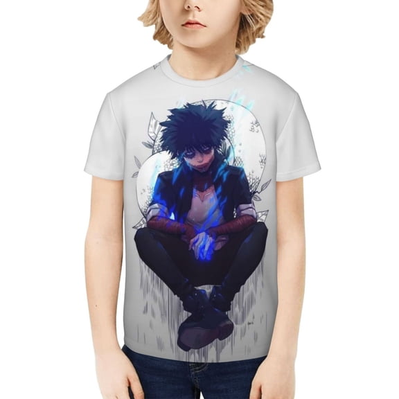 My Hero Academia Dabi Kids T-Shirt 3d Printed Graphic T-Shirts Boys And Girls Short Sleeve Shirts For Youth Kids Small