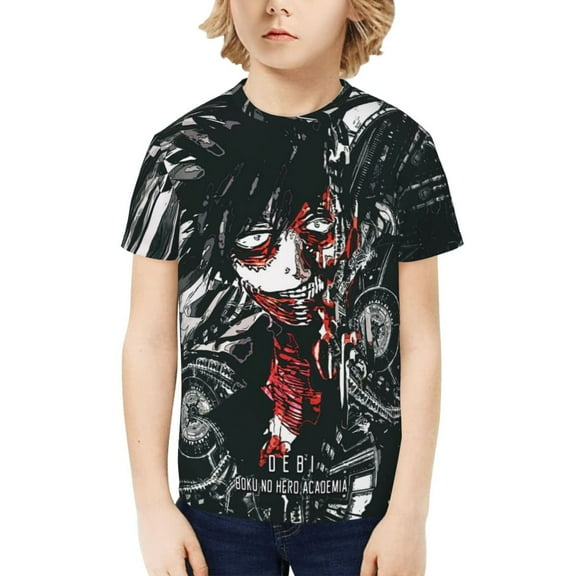 My Hero Academia Dabi Kids T-Shirt 3d Printed Graphic T-Shirts Boys And Girls Short Sleeve Shirts For Youth Kids X-Small