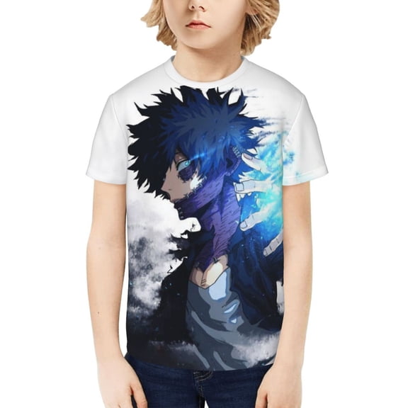 My Hero Academia Dabi Kids T-Shirt 3d Printed Graphic T-Shirts Boys And Girls Short Sleeve Shirts For Youth Kids X-Small